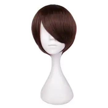 Qqxcaiw Pelo Corto Cosplay Peluca Hombre Partido 30 Cm Negro Blanco Purpura Alta Temperatura Fibra Pelucas De Pelo Sintetico Descuento De Venta 27 Extensiones De Cabello Y Pelucas Es Kazenionum Org