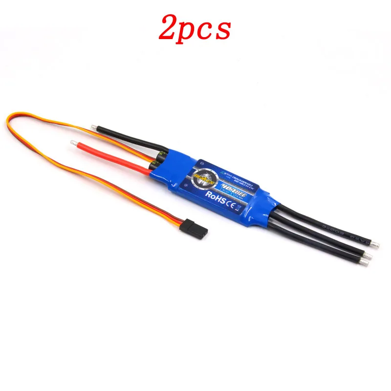 2 шт. ZTW 40A бесщеточный ESC 2-4S LIpo BEC 5 В/3 А для радиоуправляемого мультикоптера