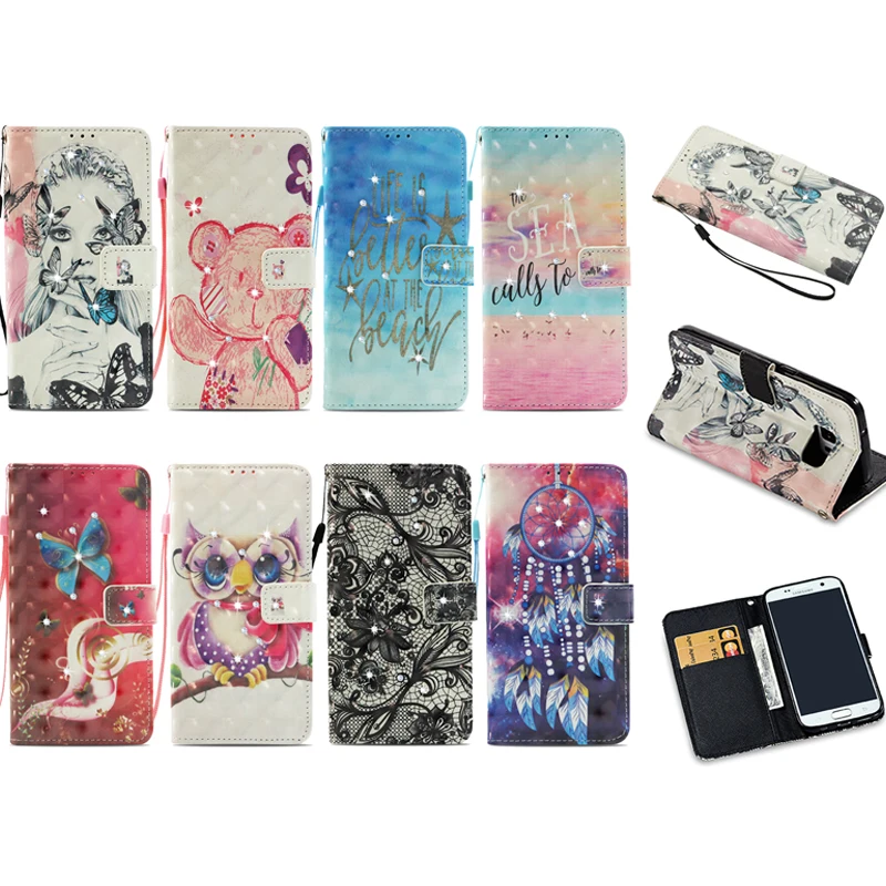 

Diamond Flip Wallet Case Leather Phone Soft TPU Silicone Case Cover Shell Coque Funda for Apple iPhone 6 6S 7 8 Plus X XS Max XR