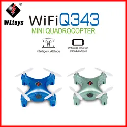 Wltoys Q343 Mini дроны 2,4 ГГц 4CH 6 оси RC горючего Мобильный Wi-Fi Управление Самолеты игрушки Wi-Fi в режиме реального времени Дрон с передачей