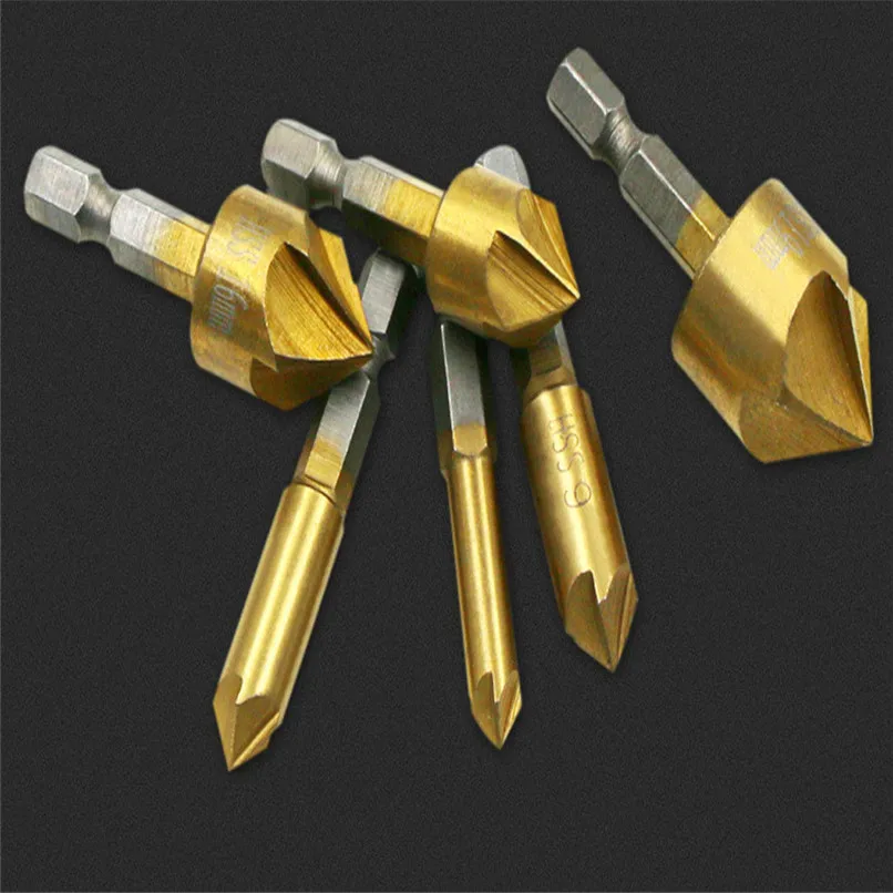 3 pcs Flute Countersink Drill Bit Set Counter 6-19mm Sink Chamfer Cutter Power tool accessories #2h15 (11)