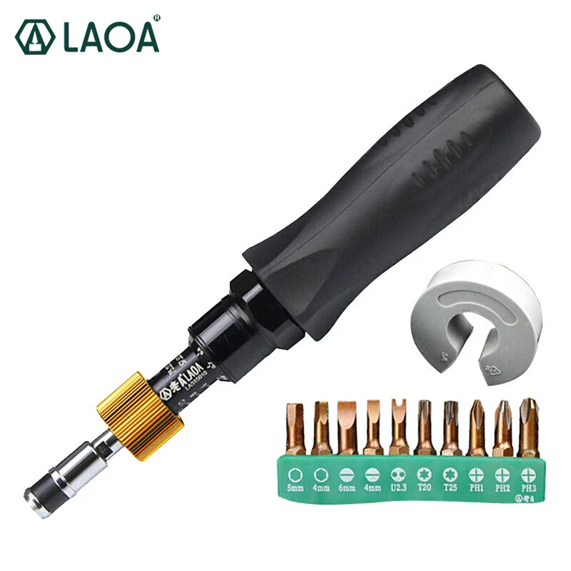 US $113.99 LAOA High Precision Torque Screwdriver With 63mm Bits High Quality Handtools