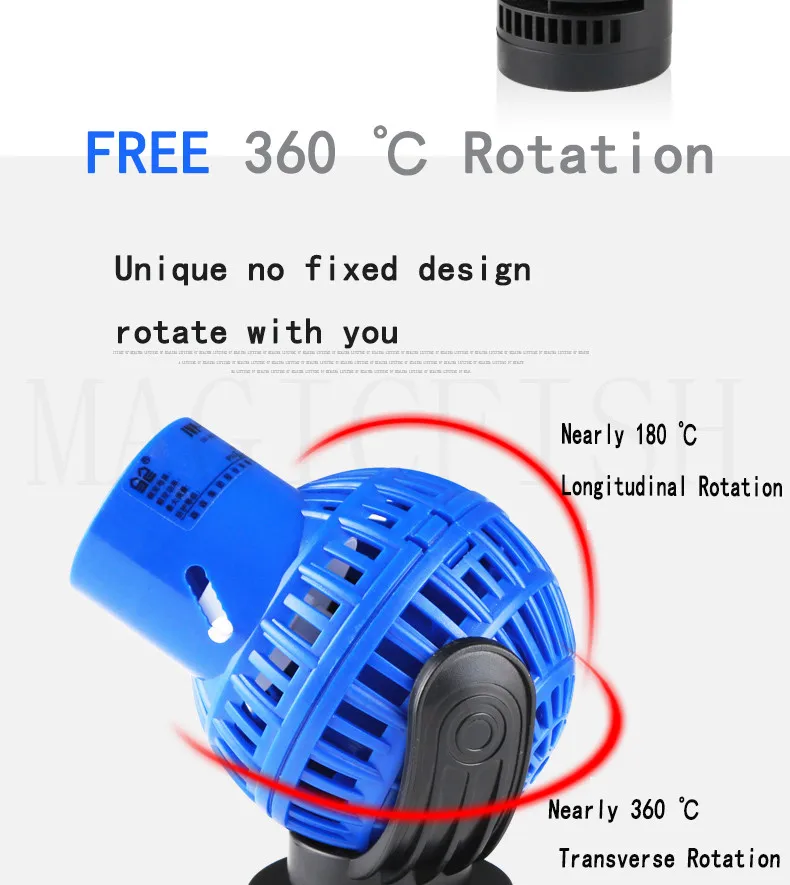 SUNSUN морской рифовый аквариум волновой насос, морская вода, аквариум циркуляционный насос 360 направление Регулируемый волнопродукторный насос