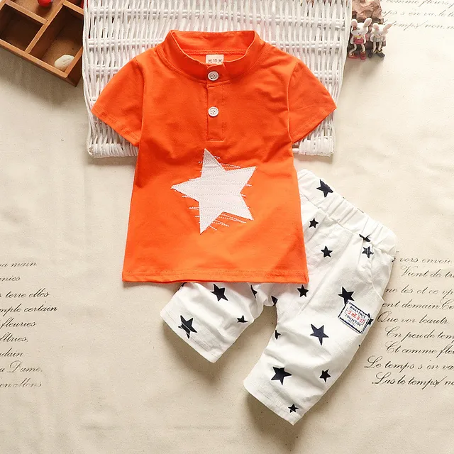Newborn Baby Boys Star Pattern Clothing Sets Summer 4