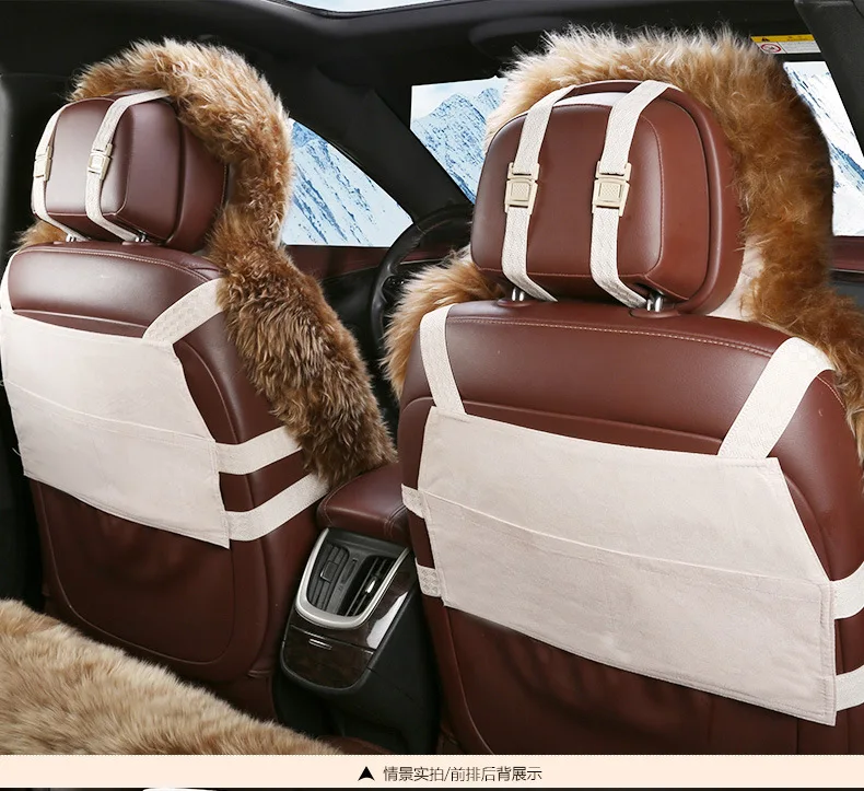 Новые модные шерстяные меховые Чехлы для автомобильных сидений Decoracion Para Coches asietos, Меховые чехлы для сидений высокого класса, подушки для автомобильных сидений