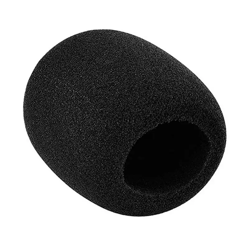 

1 Pc Microphone Black Sponge Cover Breathable Noise Cancelling Windproof Professional Studio Mic Protective Windshield