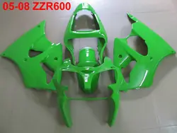Литьевая форма Лидер продаж обтекатель комплект для Kawasaki Ninja ZZR600 05 06 07 08 зеленый Обтекатели ZZR600 2005-2008 TW09