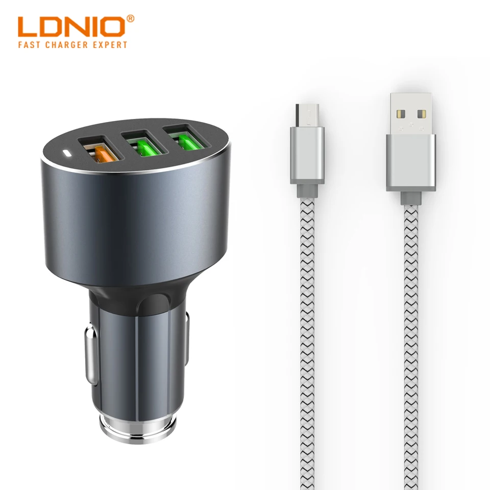 Ldnio C703q 3 6a Qc3 0 Fast Charging Three Ports Quickly Usb Car