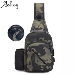 Aelicy мужская кожаная Спортивная однотонная сумка через плечо для студентов, сумка на груди, Высококачественная однотонная сумка, простой