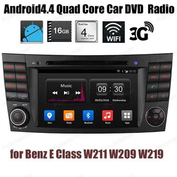 

Android4.4 Car DVD 1024*600 Quad Core radio Support GPS BT 3G WiFi DTV DAB+ TPMS For B/enz E C/lass W211 W209 W219