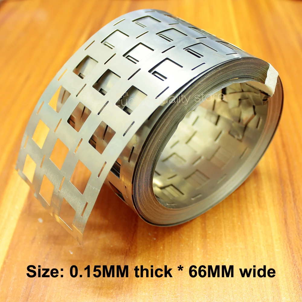 

1kg 4 And 18650 Lithium Battery Nickel Plated Steel Spot Welding 0.15*66 Punching 5 String 10 With Bracket