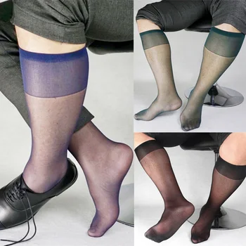 

Socks Sexy Stockings Nylon Men Regular Breathable