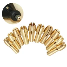 10 шт. латунный сверлильный патрон цанговые биты 0,5-3,2 мм набор с хвостовиком подходит для гайки роторного инструмента