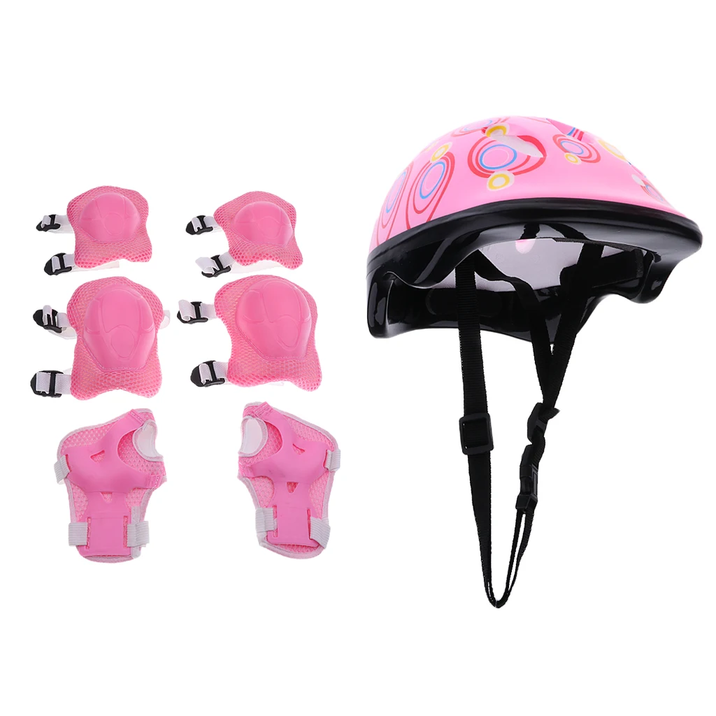 Kids Helmet Knee Elbow Wrist Protective Pad Set for Inline Skating Bike Helmet+Knee/Elbow/Wrist Pads Set