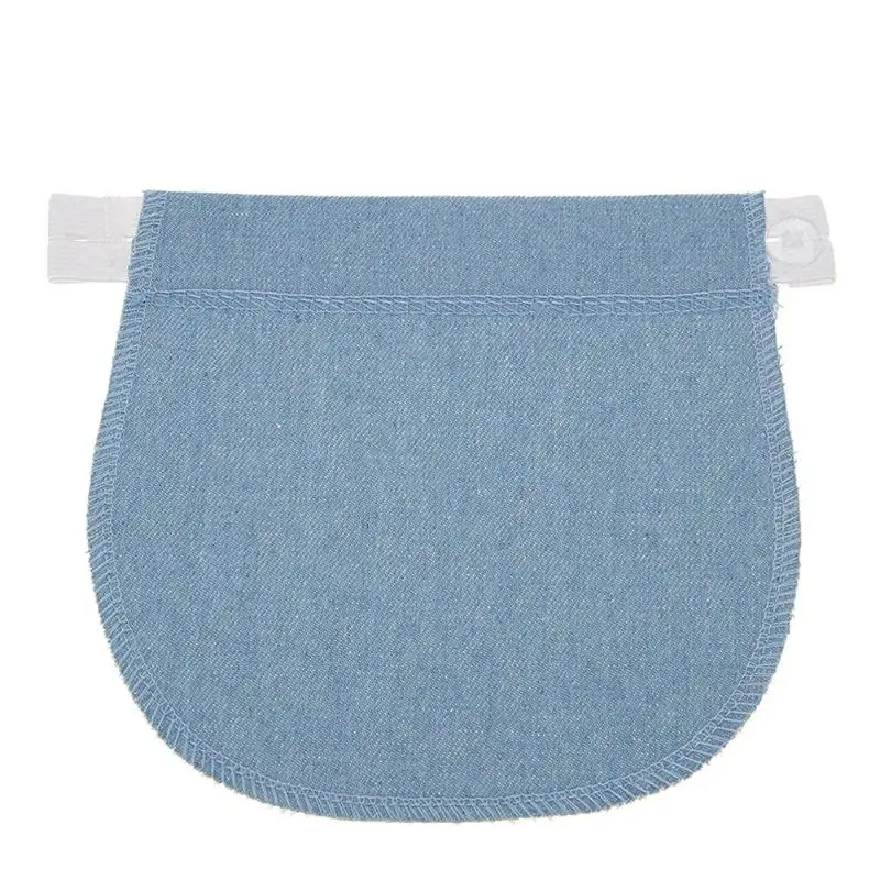 Пояс для беременных, регулируемые эластичные штаны, удлиненные кнопки, удлиненные кнопки для пряжки, свободные штаны для мам - Цвет: Светло-голубой