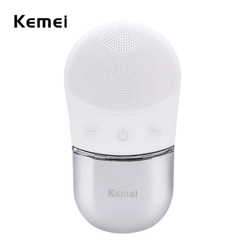 Electric Silicone Facial Cleansing Brush Ultrasonic Vibration Massage Mini USB Rechargeable Face Pore Cleaner Cleaning Machine