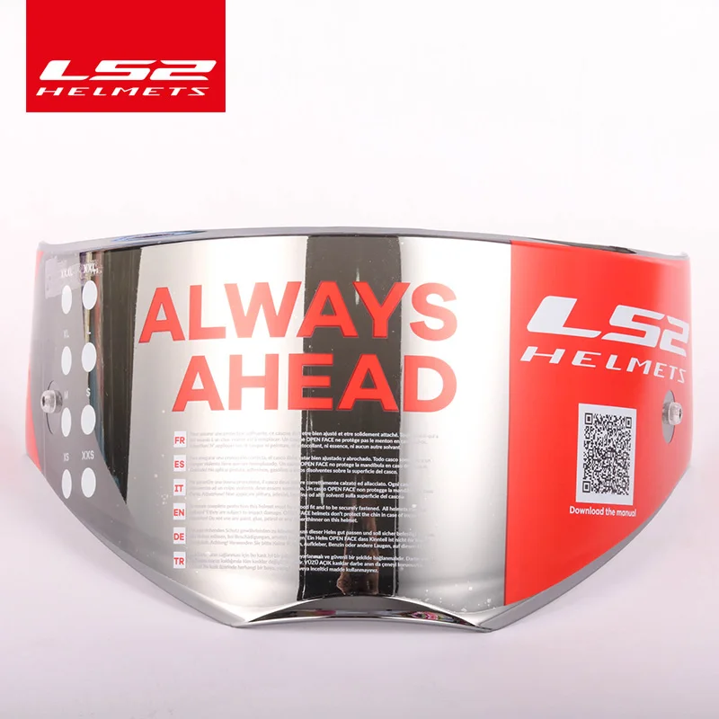 Оригинальный LS2 FF390 Breaker Chrome шлем с покрытием lens серебристый цветной дымовой
