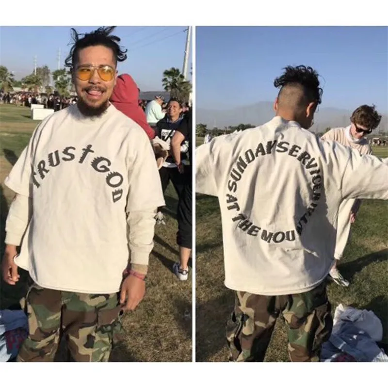 

New Kanye West Sunday Service Holy Spirit CPFM Men T shirt Best Quality Top Tee Hip-hop OVERSIZE Casual Short sleeve T shirt