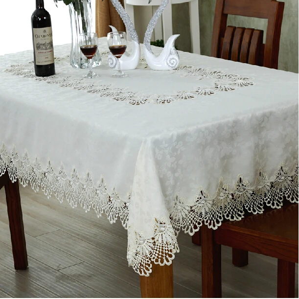Buy Hot Sale Elegant Polyester Lace Tablecloth For