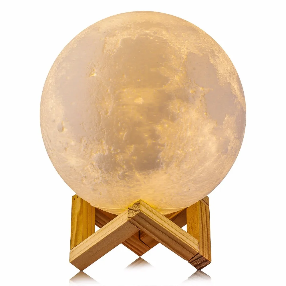 

3D Print Moon Lamp multiple Color Change Touch Switch Bedroom Home baby Night Light Home Decor Creative Gift USB Rechargeable