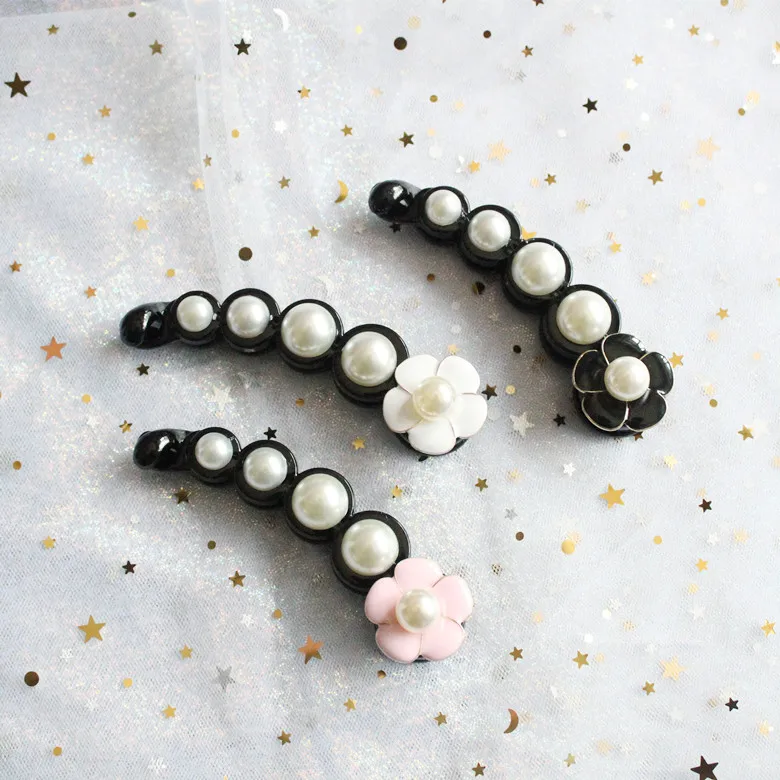 

Pearls flowers Hairpins Hair Clips Jewelry Banana Clips Headwear Women Hairgrips Girl Ponytail Barrettes Hair Pins Accessories