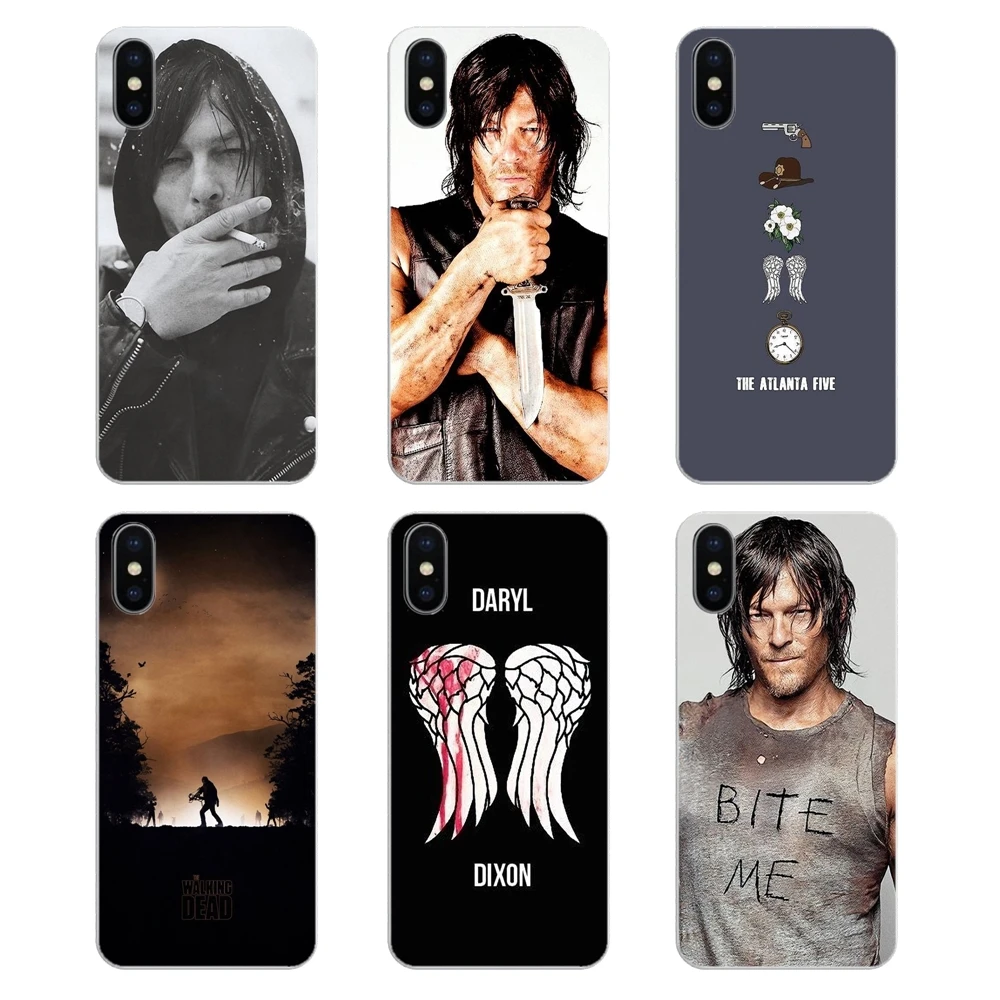 For Huawei Honor 8 8C 8X 9 10 7A 7C Mate 20 Lite Pro P Smart Plus Soft TPU Phone Cover The Walking Dead Daryl Dixon Wings Art |