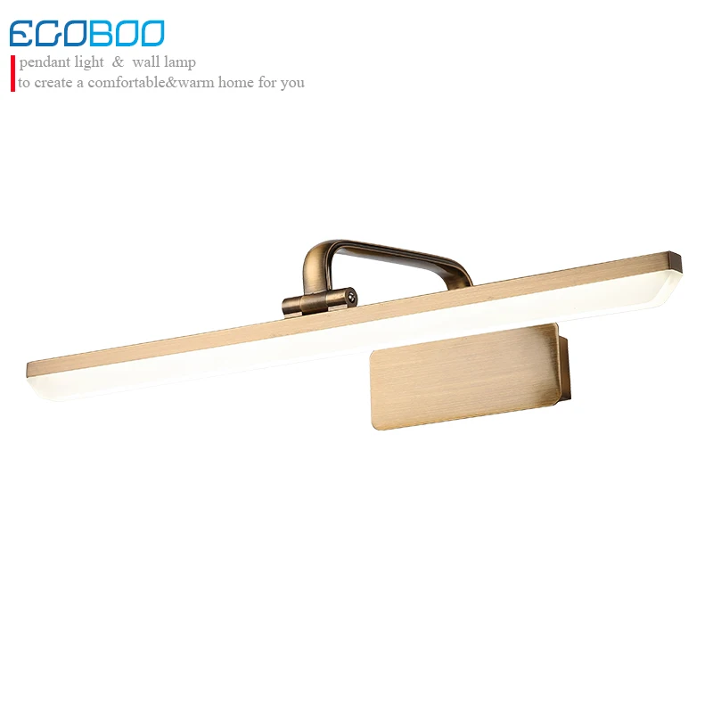 EGOBOO Luxury Bathroom Mirror Lamp Waterproof Retro Bronze Cabinet Vanity Mirror Lights Wall Lamp 110-240v 40/50CM