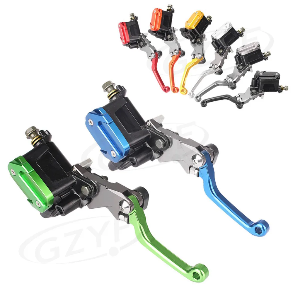 7/8" Universal Master Cylinder Reservoir Brake Clutch Levers Green Blue