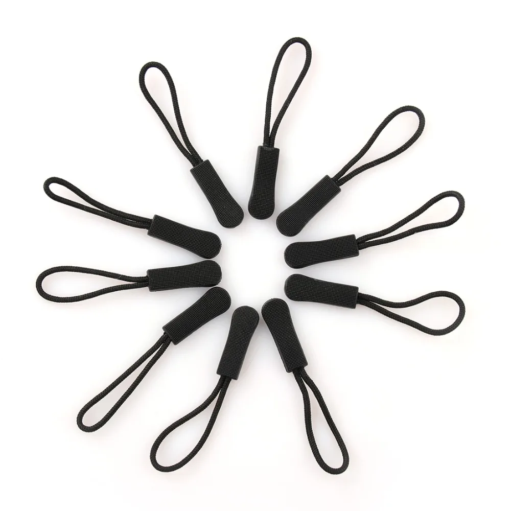 

10pc EDC Outdoor camping Backpack No slip Zipper Pull Fit Rope Tag Fixer Zip Cord Bag Suitcase Clothes Accessory for hikting