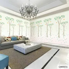 Пользовательские 3D печати DIY Ткань и текстильные обои для стен тканью Ёлки абстрактный моющиеся матовый шелк для жизни Спальня листья