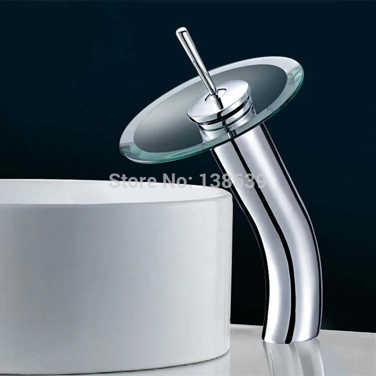 Free Shipping Single Handle Gl Waterfall Faucet Bathroom Sink Tap Free Shipping Single Handle Gl Waterfall Faucet Bathroom Sink Tap New Design Tall Basin Taps Promtion 6009 In Faucets From Home