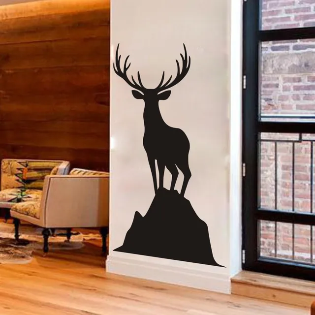 Elk Vinyl Wall Decal Caribou Standing On A Rock Harvest Sticker Elk Vinyl Wall Decal Caribou Standing On A Rock Harvest Sticker Art Wildlife Home Decoration