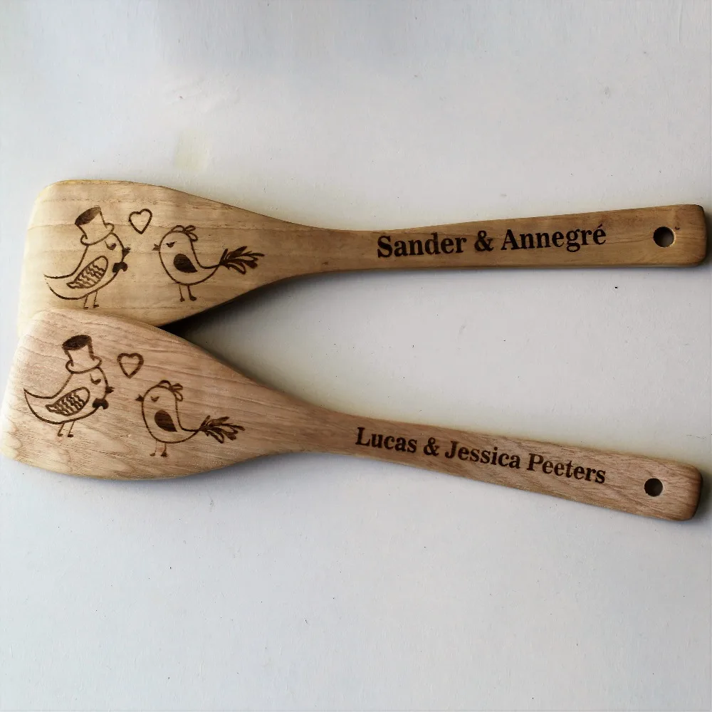 Wedding custom Mother of the bride groom utensils Personalized Wooden Spoon,Kitchen Decor shower engraved spatula