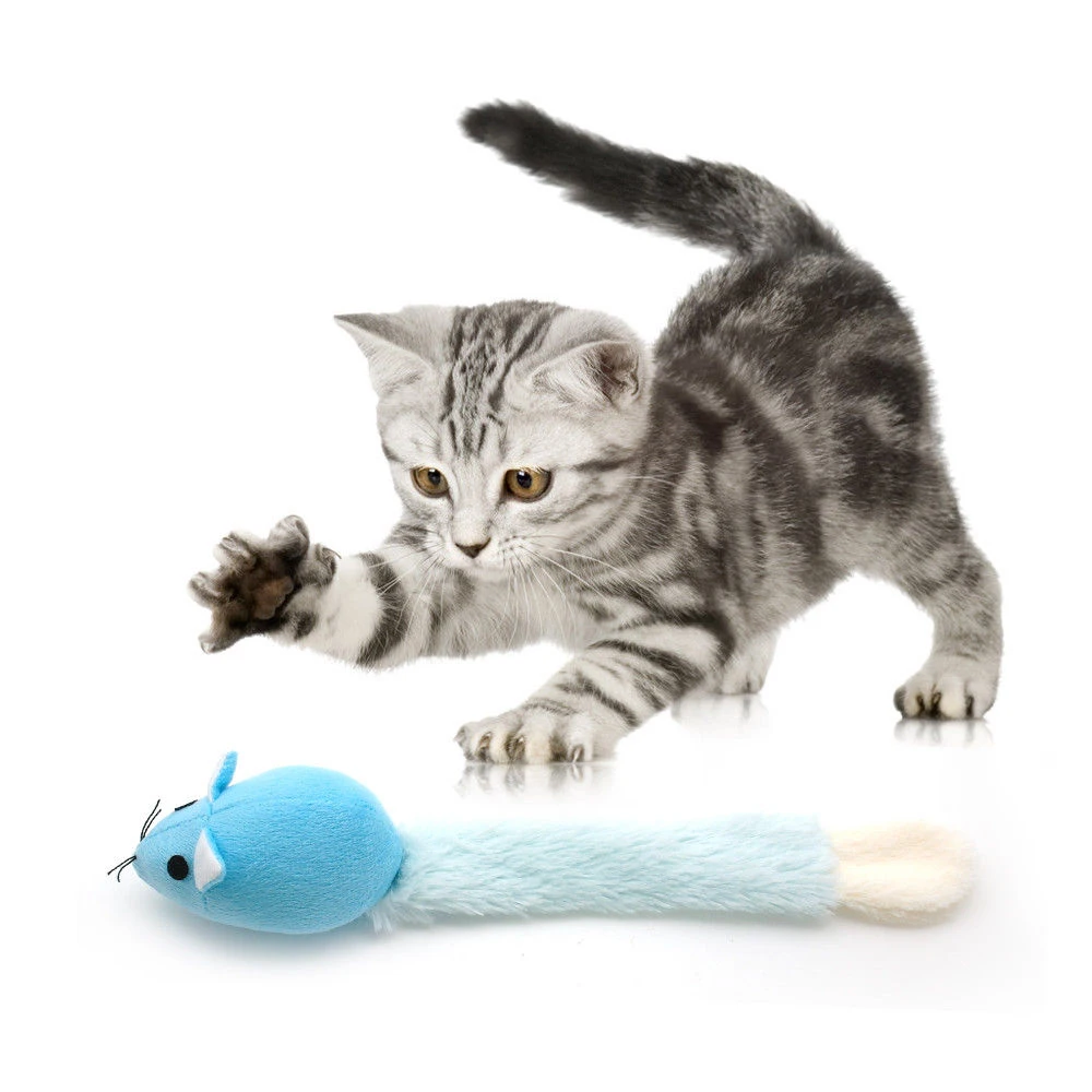 1 шт. 30 см милый длинный хвост в форме мыши Catnip плюшевая игрушка забавная интерактивная игра котенок кошка обучение Забавные игрушки случайного цвета