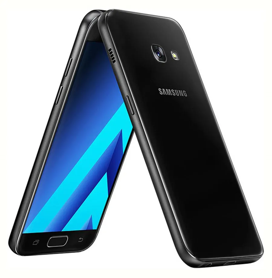 Samsung Galaxy A3 A320F, разблокированный LTE Android мобильный телефон, четыре ядра, 4,7 дюймов, 13 МП RAM, 2 Гб ROM, 16 ГБ Exynos, NFC, FM