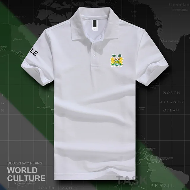 Sierra Leone Leonean SL SLE polo shirts men short sleeve white brands