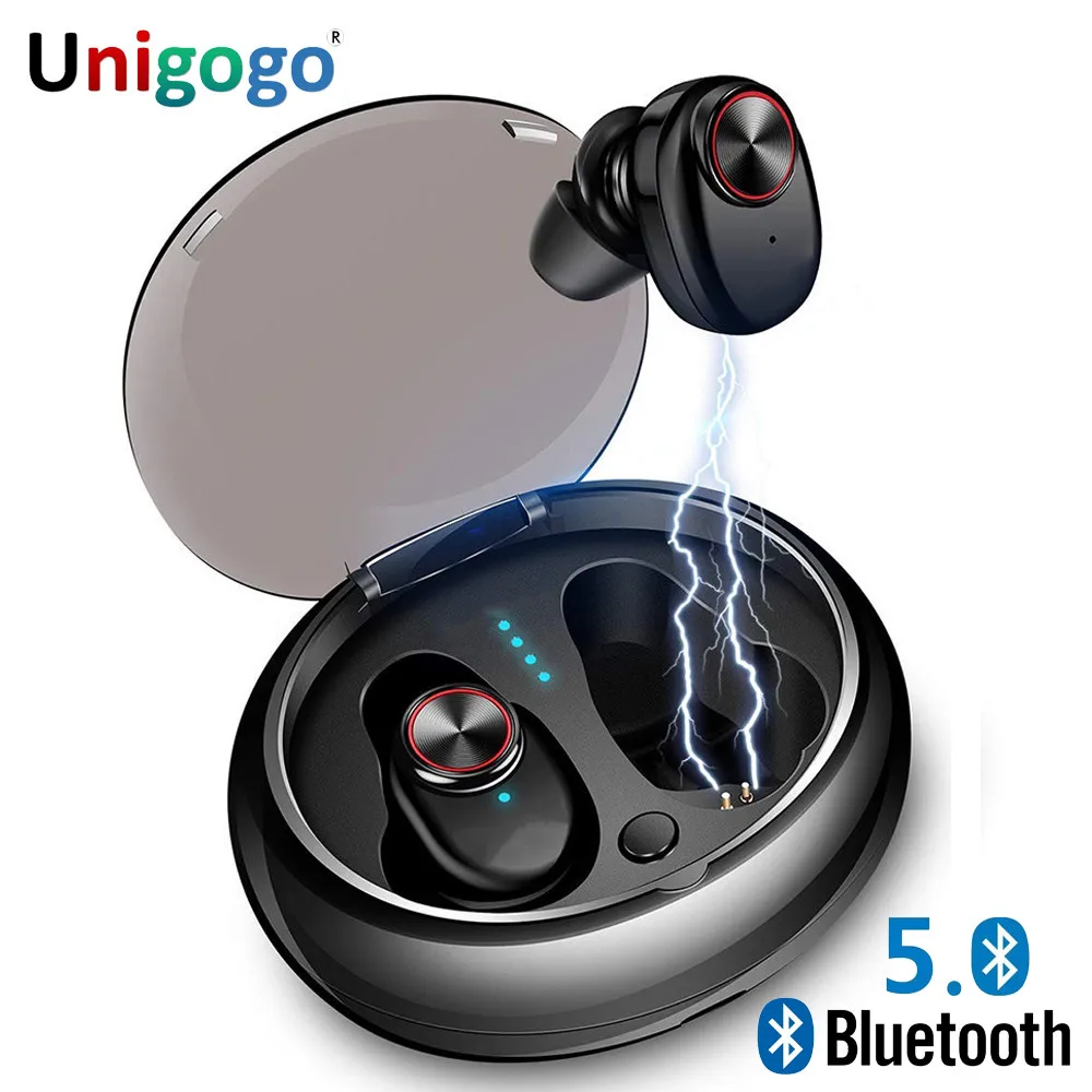 Скидка Беспроводной наушники вкладыши TWS с наушники V5.0 Bluetooth 5,0 наушники гарнитура стерео звук громкой связи Bluetooth гарнитура спортивные наушники дл...