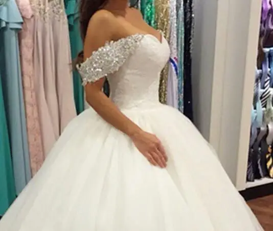 ZJ9029 custom made White Ivory Sweetheart Bride Dresses Off Shoulder Wedding Ball Gown Princess maxi formal plus size 2-26W