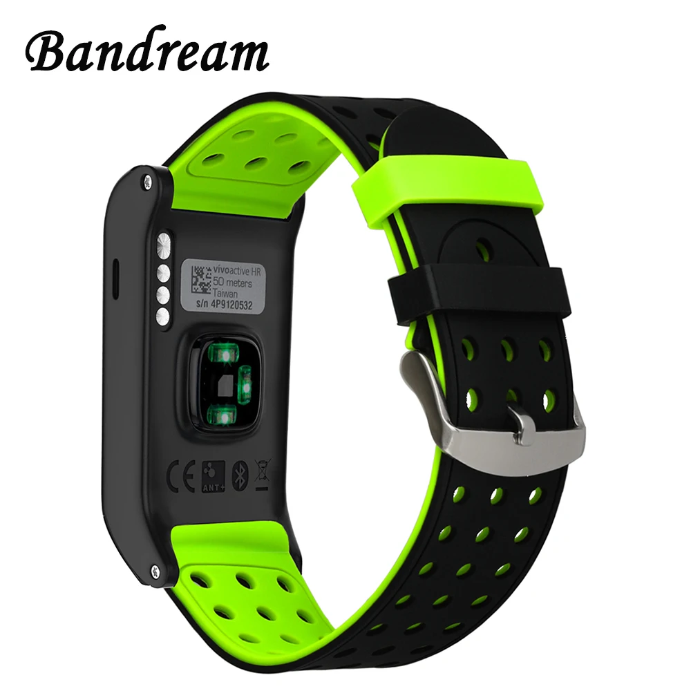 

Double Color Silicone Rubber Watchband +Tool for Garmin Vivoactive HR Smart Watch Band Sports Strap Wrist Bracelet Wristband