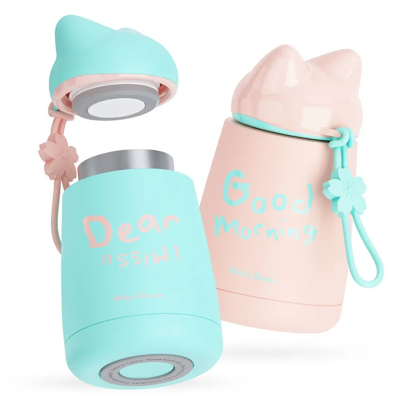 Free Custom 2019 New HOT SALE The Fox Vacuum Flasks 304 Stainless Steel Thermos Cup 300ml Office Drinking Water Bottle Gift Mug | Дом и сад
