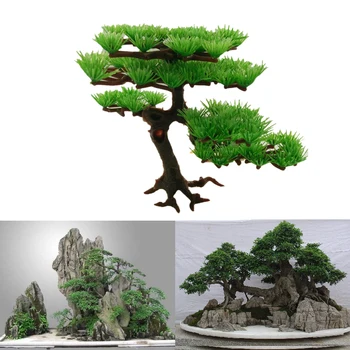 

Aquarium Decoration Plastic Artificial Water Plant Pine Tree Bonsai Fish Tank Aquarium Aquatic Landscape Aquarium Accessories