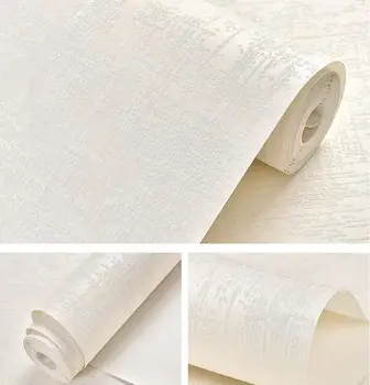 

Non-woven wallpaper 3D stereo modern simple pure color warm bedroom dormitory living room TV background wallpaper
