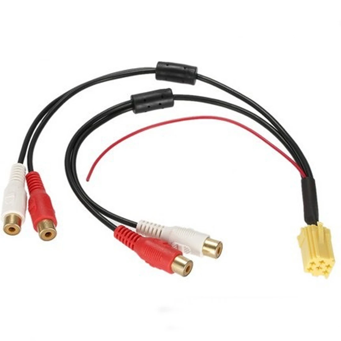 Dewtreetali Mini 6 Pin ISO адаптер Aux линейный выход кабель 4 RCA разъем для VW Seat Skoda VDO Audi Ford сабвуфер