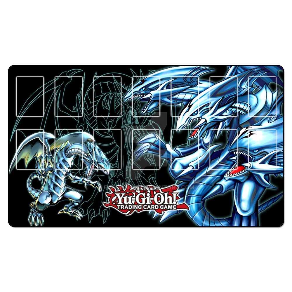 Vua Tro Choi Yu Gi Oh Playmat) Board Games Playmats, YGO Cards Play Mat, Custom Games Design Playmat with Free Bag - Цвет: blue eyes white drag