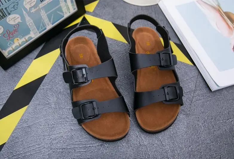 

2019 HOT Fashion Women's Sequins Double Buckle Flat Beach Slippers Fashion Thick Bottom Sandals Bling leisure Outdoor Indoor