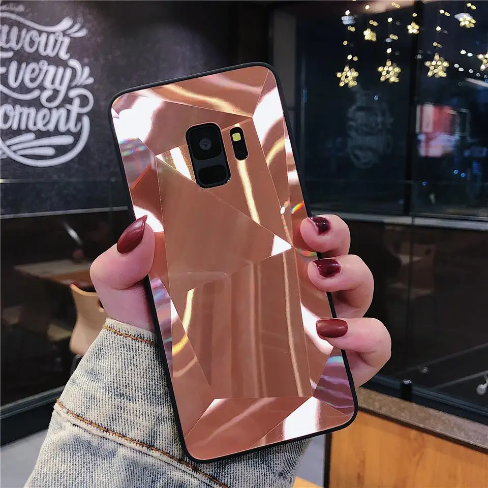 

3D Bling Phone Cover for Samsung Galaxy S7 Edge S8 S9 Plus Note 8 9 A8 A7 A6 2018 Case Hard Diamond Texture Back Full Protective