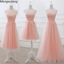 Robe de soiree, розовое, на шнуровке, с аппликацией, длинное платье, элегантное, вечернее платье, официальное, для невесты, свадьбы, банкета, с круглым вырезом, вечерние платья