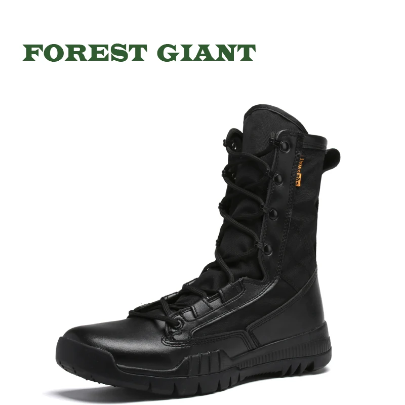 

FOREST GIANT Short Snow Army Ankle Men Boots Leather Men Military Winter Boots Casual Walking Male Military Ankle Boots 31006