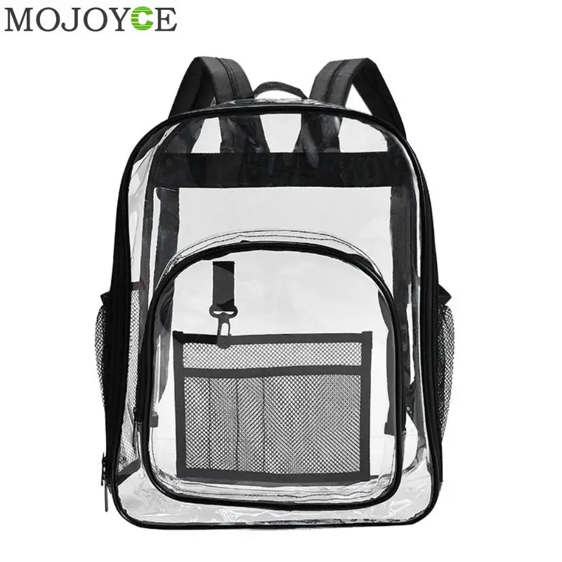 

Waterproof Clear Backpack Transparent PVC Shoulder Women Adults Students See Through Bookbag Knapsack