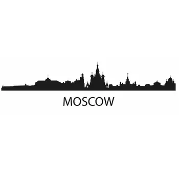 

MOSCOW Skyline Decal Wall Sticker Vinyl Stickers Decor Mural Art Living Room Home Decoration Landmark Skyline Wall Decal